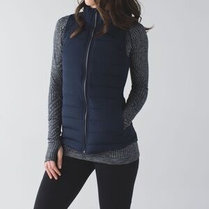 Lululemon Fluffed  Up Vest in Inkwell color, size 6